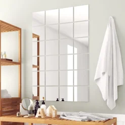 Peililaatat 48 kpl neliö lasi - FinePRICE New
