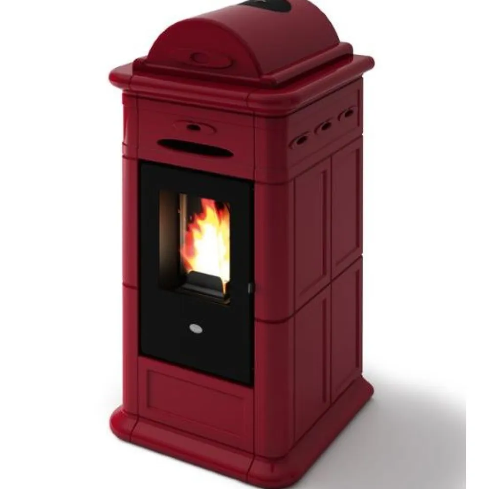 Pellettitakka Adele 8kW, punainen - Eva Calòr Hot