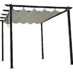 Pergola Garden 3x4m kangaskatolla alumiini - Mag-Pro Outlet