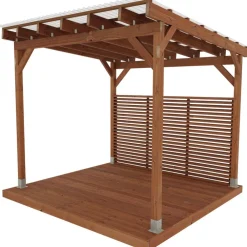 Miljöökoriste Pergola valokatteella, ruskea, eri mittoja Discount
