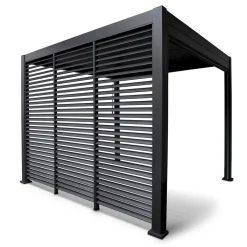 Pergolan säleikköpaneeli Mirador-111(4m), 123,5x238,25cm, tummanharmaa - Home4you Best