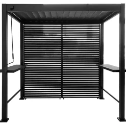 Pergolan säleikkötakaseinä Mirador BBQ, tummanharmaa - Home4you Sale