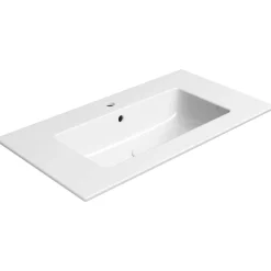 Pesuallas Pura Slim 82x46cm, ExtraGlaze-pinnoite, valkoinen - Interia Discount