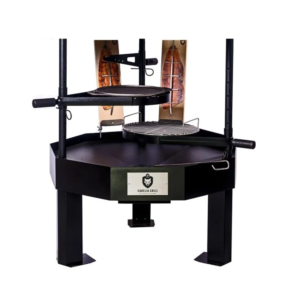Pihagrilli ® 9K-100 matala ilman huuvaa musta - Carelia Grill
