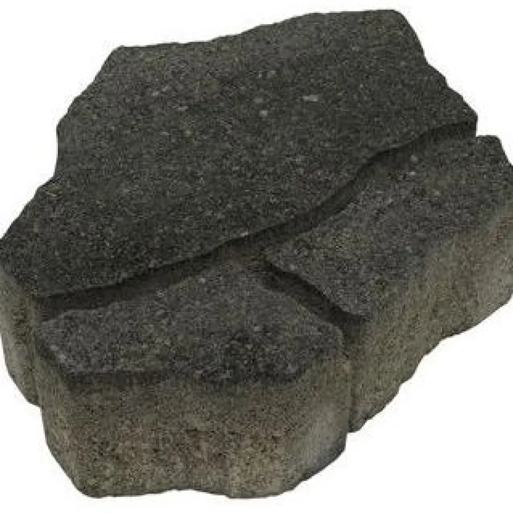 Pihakivi Luotokivi 336x246x80 mm profiloitu mustaharmaa - Rudus Outlet