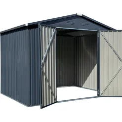 Pihavarasto Cover-It, 4.5m², teräs, tummanharmaa - Gop Online