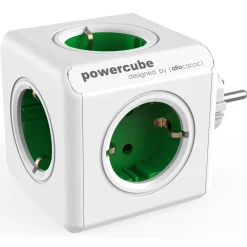 Allocacoc Pistorasia PowerCube Original 5-osainen vihreä/valkoinen Outlet