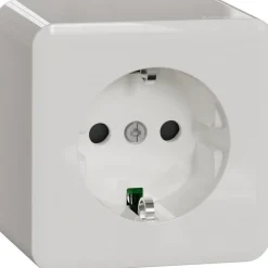 Schneider Electric Pistorasia Exxact 1-osainen ruuviliittimillä pinta-asennus valkoinen Outlet