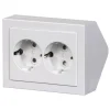 Pistorasia Impressivo 2S/16A/IP21 PPJ HL valkoinen kulma-asennus - ABB New