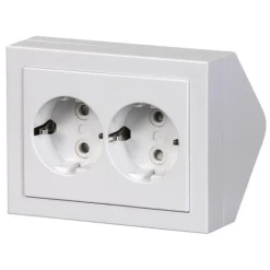 Pistorasia Impressivo 2S/16A/IP21 PPJ HL valkoinen kulma-asennus - ABB New