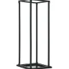 Polttopuuteline alustalla 37x37x113cm, musta, teräs - FinePRICE Online