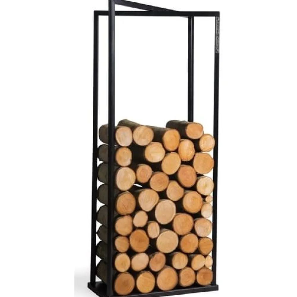Gop Polttopuuteline CookKing Luis, 120x40x20cm, teräs, musta Outlet