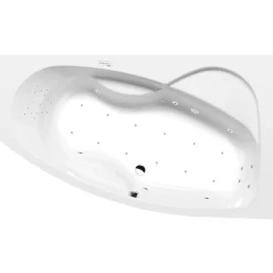 Poreamme Mamba Highline Hydro-Air, 1600x950x440mm, oikea, 235l, valkoinen - Interia Outlet