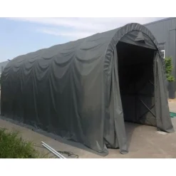 Prohall Pressutalli XXL 4,5x9m oviaukko 4.3x2.88m 500g/m2 harmaa Hot