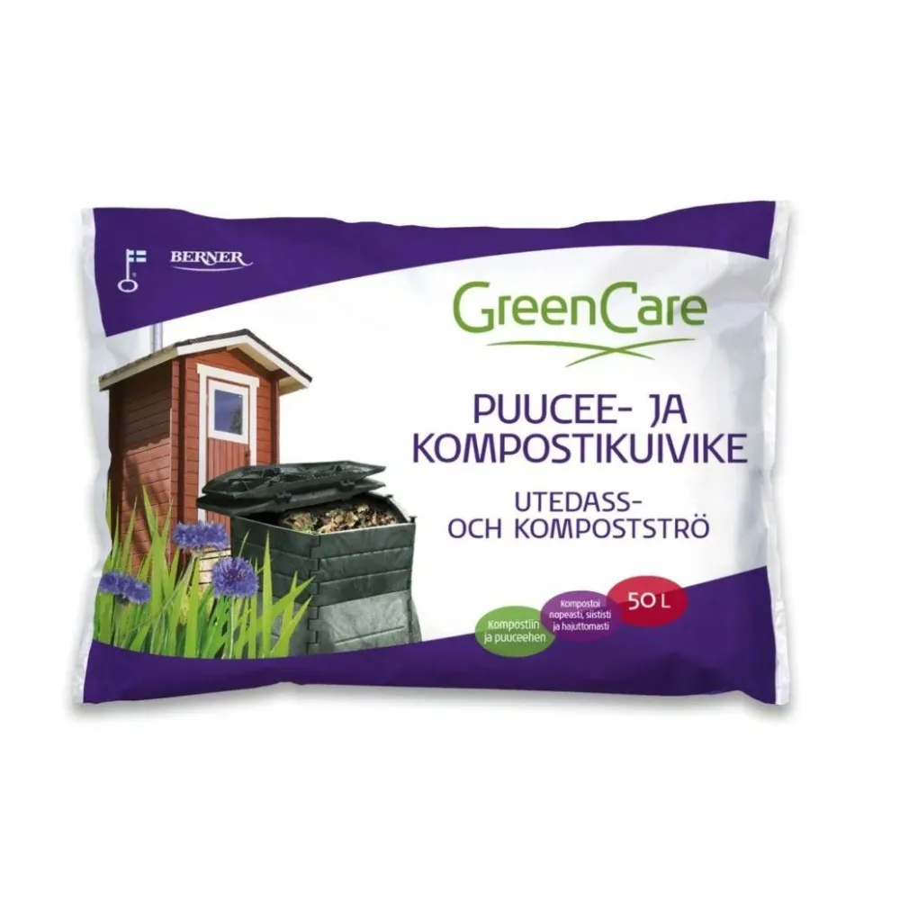 Puucee- ja kompostikuivike , 75 säkkiä x 50 litraa/lava, 3750 litraa - GreenCare Clearance