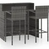 Puutarhan bistrosarja 3-osainen harmaa (64887) - FinePRICE