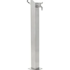 FinePRICE Puutarhan hanapylväs neliskulmainen ruostumaton teräs 95 cm Discount
