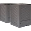 FinePRICE Puutarhan kompostit 2 kpl, 60x60x83 cm, 600 litraa, ruskea Outlet