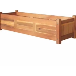 FinePRICE Puutarhan korotettu kukkalaatikko akaasiapuu 100x30x25 cm