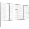 Puutarhaportti galvanoitu teräs 415x200cm hopea - FinePRICE Discount