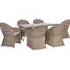 Puutarharyhmä TOSCANA, 6 tuolia, beige - Home4you Hot