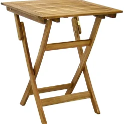 Pöytä Finlay, 60x60cm, taitettava, akaasia, ruskea - Home4you Discount