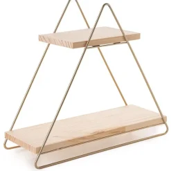 Linento Furniture Pöytähylly Masa, kulta/ruskea Best