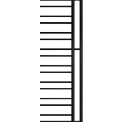 Pyyhekuivain Tjolöholm, 1660x500 mm, sähkö, vasen, mattamusta - Nordhem Discount