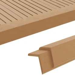 FinePRICE Reunalistat 5 kpl WPC 170 cm tiikin värinen New