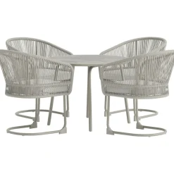 Ruokailuryhmä ulos Tilos, 4-istuttava, vaaleanharmaa - Venture Home Outlet