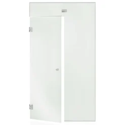 Saunan lasiseinä Glass, ovi, lisäpala, korkea ikkuna, saranat sivulla, vasen - Andres Outlet