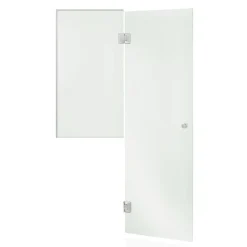 Andres Saunan lasiseinä Glass, ovi, ikkuna, saranat keskellä, vasen Clearance