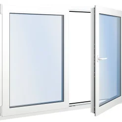 Seicom Classic RO 3K 3-lasinen kippi-ikkuna PVC B-malli yksiaukkoisella karmilla leveys 1600 - 1690 mm Clearance