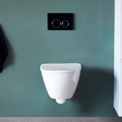 Seinä WC-paketti Spola, täydellinen, musta painike - Bathlife Discount