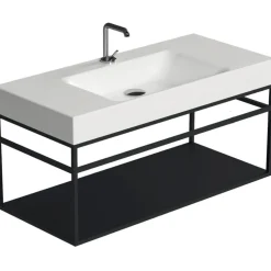 Lavabo Seinäasennusteline Cento -pesualtaalle, mattamusta, eri kokoja Online