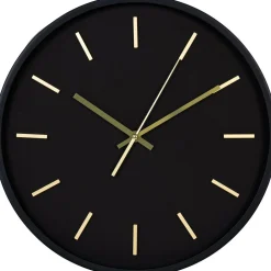 Seinäkello Kensington, ø35cm, hiljainen käynti, musta - House Nordic Outlet