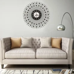 FinePRICE Seinäkello metalli 43 cm musta New