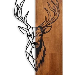 Linento Furniture Seinäkoriste Red Deer 1, ruskea/musta Clearance