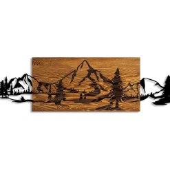 Seinäkoriste Mountain Range, ruskea/musta - Linento Furniture Sale