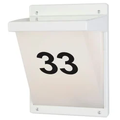 Seinä-/numerovalaisin Vino, max 20W, 285x205mm, IP65, valkoinen/opaali - Airam Online