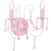 FinePRICE Seinävalaisin helmillä pinkki 2 x e14 polttimoa Online