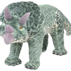 Seisova leludinosaurus Triceratops XXL plyysi vihreä - FinePRICE Clearance