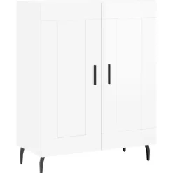 Senkki korkeakiilto valkoinen 69,5x34x90 cm tekninen puu (30214) - FinePRICE