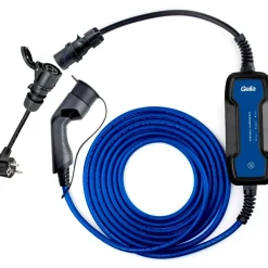 Sähköauton latauslaite , Type2, 1-vaihe, 10-16A, 3.7kw, suko+CEE, 5m kaapeli - Amptec Online