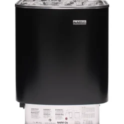 Sähkökiuas NM 900 9,0 kW 9-15 m³ kiinteä ohjaus musta - Narvi Hot