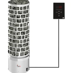 SAWO Sähkökiuas Aries Round Ni2 9 kW 8-13 m³ erillinen ohjaus Discount