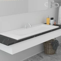 FinePRICE Sisäänrakennettu pesuallas 101x39,5x18,5cm keraaminen Outlet