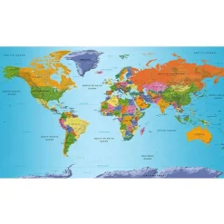 Artgeist Sisustustarra World Map: Colourful Geography II 280x490cm Best
