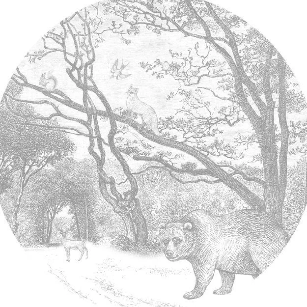 Esta Sisustustarra Forest Friends 159070, karhu, harmaa, eri kokoja
