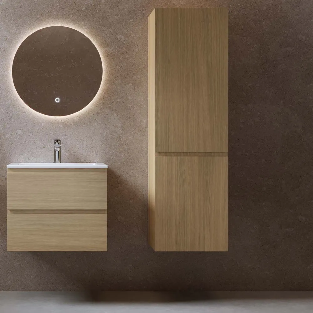 Sivukaappi Eufori, 450x1500x350mm, vaalea tammi - Bathlife Discount